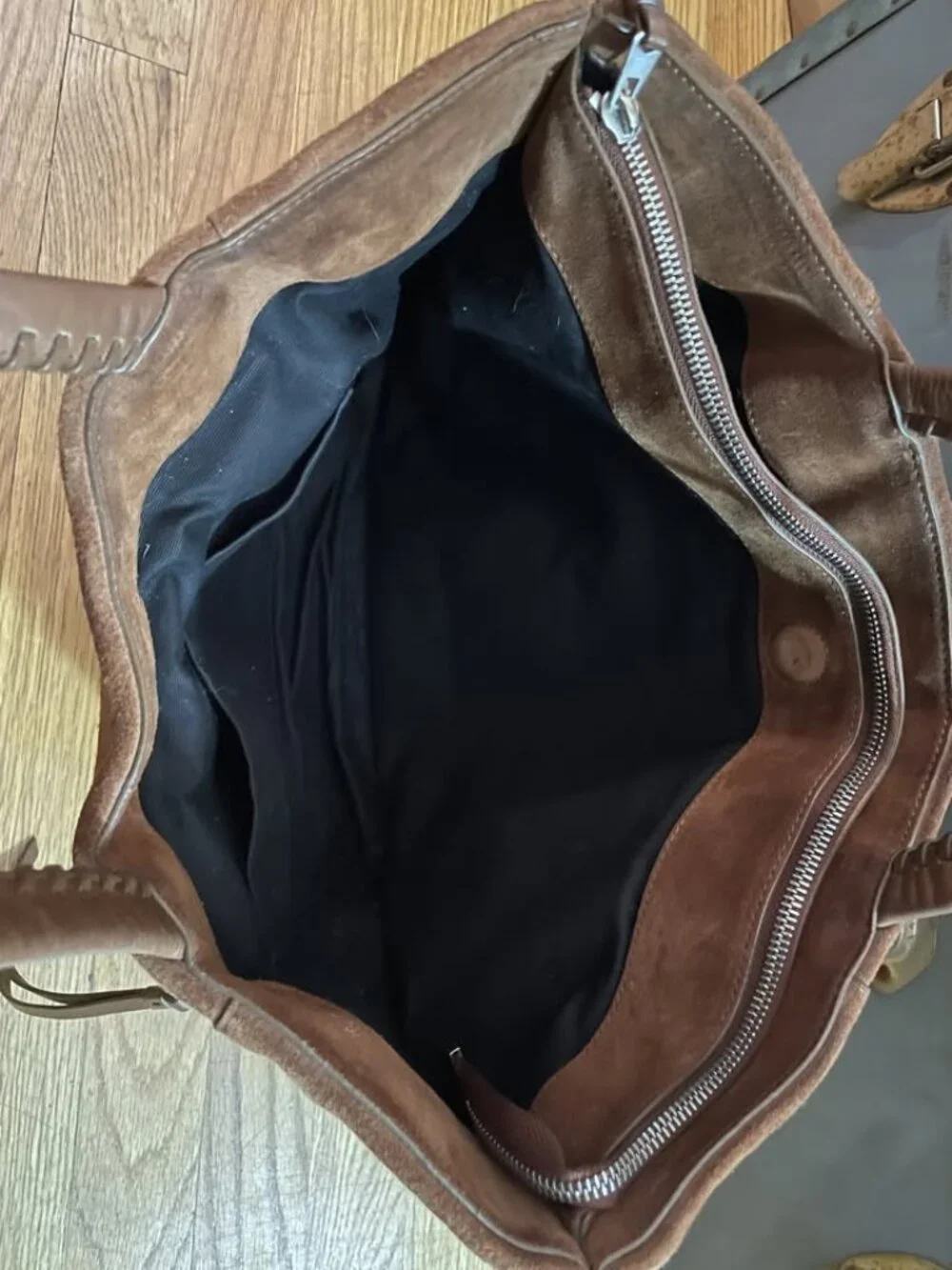 All Saints Suede Tote/Laptop Bag